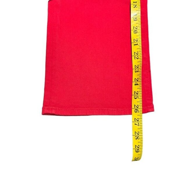 7 For All Mankind Women's Red Distressed Straight-Leg Jeans Size 29 - Picture 5 of 11